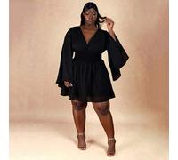 Shein Vestido ajustado con abertura lateral y lentejuelas para mujer de talla grande, adecuado para primavera/verano, principios de otoño, Halloween, lentej