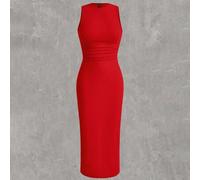 Shein Vestido ajustado sin mangas de punto liso talla grande para el Día de los Enamorados
