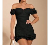 Shein Vestido blanco de verano, citas dulces, citas diarias, festival de diosas, vestido de novia, vacaciones en la playa, vestido corto ajustado de mujer c