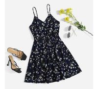 Shein Vestido camisero con estampado floral de margaritas