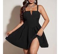 Shein Vestido de cóctel elegante de tiras finas para mujer de talla grande