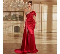 Shein Vestido de fiesta de boda con mangas largas de malla en contraste y bordado de flores, vestido para invitados de boda, vestido formal, vestido de noch