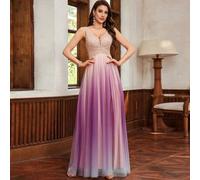 Shein Vestido de fiesta, gala o invitada de boda elegante y romántico de tul degradado y color soñador de Kexmon para mujeres