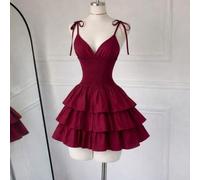 Shein Vestido de fiesta para mujer de primavera/verano, vestido de cóctel, vestido de capas con tirantes finos, vestido sexy, vestido de dama de honor, vest