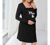 Shein Vestido de noche de enfermería gráfica de maternidad en forma de corazón y letra para madre