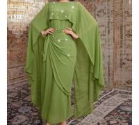 Shein Vestido de noche elegante con cuello en V de lentejuelas para damas, vestido de fiesta largo para eventos elegantes