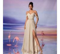 Shein Vestido de noche formal con tirantes finos y abertura alta para mujer, adecuado para galas formales, invitados de boda, fiestas festivas, bailes de gr