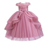 Shein Vestido de princesa de tul extra grande bordado para niña preadolescente, vestido de niña de las flores para boda, fiesta de cumpleaños, desfile de mo
