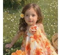 Shein Vestido de tirantes con cuello halter y estampado floral para bebé niña. Nuevos productos para primavera, otoño y verano ya están en el mercado. Es có