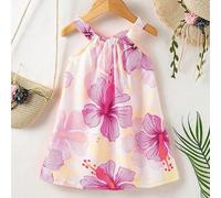 Shein Vestido de tirantes con estampado floral para niñas pequeñas. Nuevos productos para primavera, otoño y verano ya están en el mercado. Es cómodo, con e