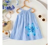 Shein Vestido de tirantes y vestido de algodón puro con estampados de flores para niñas pequeñas. Nuevos productos para primavera, verano y otoño ya están e