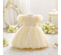 Shein Vestido de tutú para niña de las flores para boda, dama de honor, vestido de princesa para niña joven para recital de piano, ocasión formal