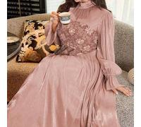 Shein Vestido elegante con estampado floral y cintura fruncida para mujer de talla grande, adecuado para fiestas y reuniones