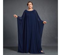 Shein Vestido elegante de gasa para la madre de la novia con corte amplio y bordado delicado - Perfecto para bodas, fiestas de noche y eventos de alfombra r