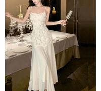 Shein Vestido elegante de sirena de color liso y delgado para fiesta de regreso a casa, vestidos largos para fiesta, cóctel, pasarela y boda para invitadas