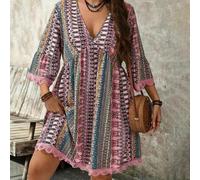 Shein Vestido elegante y romántico con aplicación de encaje para tallas grandes, para ocasiones festivas
