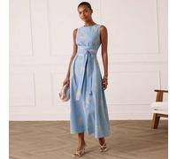 Shein Vestido largo elegante sin mangas bordado para mujer. Este sofisticado, elegante y versátil vestido es adecuado para ir al trabajo, uso diario, salida