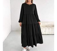 Shein Vestido largo para mujer talla grande, vestido de muñeca, vestido negro lindo, vestido de Halloween, ropa de mujer de otoño, vestidos casuales, vestid