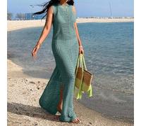 Shein Vestido largo sin mangas de mujer tejido a crochet