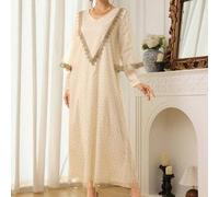 Shein Vestido maxi elegante para fiesta de mujer, abaya tradicional árabe 2 en 1 con cuello en V, parches de encaje y lentejuelas, para primavera/otoño