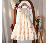 Shein Vestido midi con tirantes de espagueti, dulce para niña, adecuado para fiestas, reuniones y diversas ocasiones, que muestra un estilo lujoso y elegant