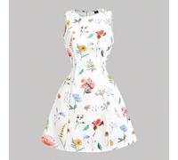 Shein Vestido mini floral y romántico para damas, verano