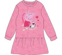 Shein Vestido Peppa Pig de Verano para Niñas - Vestido Infantil Cómodo y Con Diseño Exclusivo de Personajes Animados - Vestido de Manga Larga Con Corte Flui