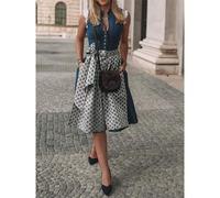 Shein Vestido sin mangas para la Oktoberfest de Múnich 2025, ropa para Navidad, Halloween, cosplay, fiesta.