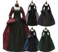 Shein Vestido Vintage de Corte Medieval, Disfraz de Cosplay, Vestido de la Era Victoriana, Atuendo de Actuación, Disfraz de Halloween