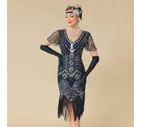 Shein Vestidos de charlestón de los años 20 para mujeres, vestidos de estilo Gran Gatsby con mangas para fiestas de Harlem Nights, bodas y primavera