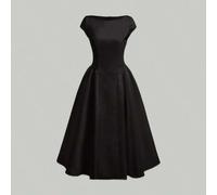 Shein Vestidos para adolescentes chicas casuales elegantes vintage largos con mangas abullonadas, vestido largo vintage con cintura ceñida, vestido elegante