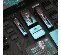 Shein VGR Recortadora de cabello ajustable Recortadora de cabello con pantalla digital Recortadora inalámbrica Base de carga portátil Recortadora profesiona