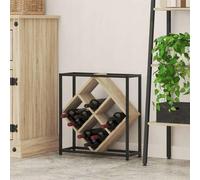 Shein VidaXL Botelleros de roble Sonoma, panel de corcho negro, metal Mediano