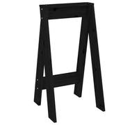 Shein vidaXL Taburetes lote de 2 madera maciza de pin negro 40x40x75 cm