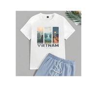 Shein Vietnam Land Of Lanterns T-Shirt - 220g Cotton Tee, Travel Souvenir, Asian Adventure Top, Ha Long Bay Inspired, Hanoi Street Style, Unisex Fit, Graphi