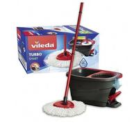 Shein VILEDA Turbo Smart - limpieza con fregona completa y cubo con escurridor - Mopa Microfibra, Mango Telescópico, Limpieza Fácil y Eficiente solo con Agu