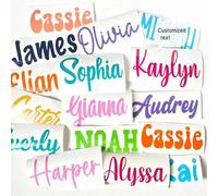 Shein Vinilo personalizado con nombre, calcomanía con nombre personalizado para fiestas infantiles, bodas, vidrio, vaso, taza, calcomanía
