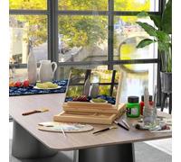 Shein Vinsetto Caballete de Mesa Ajustable Caja de Caballete de Madera de Haya con Cajón de Almacenamiento Tablero de Dibujo y Bocetos Plegable para Adultos
