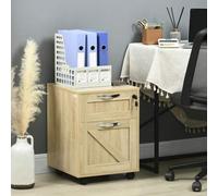 Shein Vinsetto Cajonera de Oficina con 2 Cajones Cajonera con Ruedas Mueble Archivador Móvil con Cerradura y Carpetas Colgantes para Tamaño A4 41x42x56 cm N