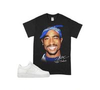 Shein Vintage 90s 2Pac Tupac Shakur TShirt, Tupac Big Face Head Vintage Style Graphic Hip Hop T-Shirt