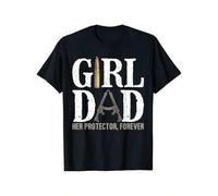 Shein Vintage Simple Printed "Girl Dad Her Protector Forever" Cotton Short Sleeve ZOCAVIA Mens Casual T-Shirt for Men Women