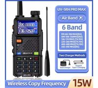 Shein Walkie Talkie Baofeng UV5RH, 15W, 6 bandas, frecuencia de reemplazo inalámbrica, 999 canales, transceptor USB, radio esencial de comunicación HAM para