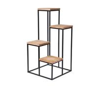 Shein Wellhome Estantería florero de metal con 4 estantes en madera 34x34x76cm. Envío gratuito en 24/72h