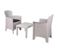 Shein Wellhome Set de jardín 'Akita' de mesa + 2 sillas en color blanco ideal para terrazasEnvío gratis en 24/48h