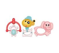 Shein WellHome Set de Sonajeros para Bebés 3 Piezas en Bandeja con Diseño de MascotasEnvío gratis en 24/72h