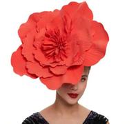 Shein Women Large Flower Hair Band Bow Fascinator Hat Headdress Bridal Makeup Prom Photo Shoot Photography Hair Accessories