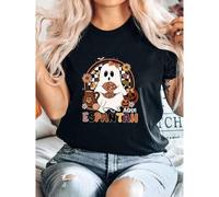 Shein women t-shirt print Aqui Espantan Ghost Sweatshirt for Halloween, Spooky Conchas Mexican Ghost Shirt for Women, Regalos en Espanol, Cute Spanish Hallo