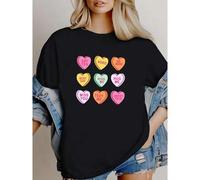 Shein women t-shirt print Be Mine Sweatshirt, Conversation Hearts Shirt, XOXO Sweatshirt, Valentines Day Shirt, Couple Shirt, Gift For Her, Gift For Valenti