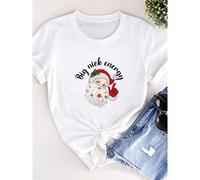 Shein women t-shirt print Big Nick Energy Santa Shirt, Glitter Santa Shirt, Funny Christmas Shirt, Big Nick Santa T-Shirt, Funny Xmas Shirt, Cute Santa Clau
