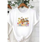 Shein women t-shirt print Boho Pregnancy Announcement Shirt, I Am Pregnant Baby Announcement T Shirt, Cottagecore Pregnancy Reveal Shirt, Busy Growing A Tin